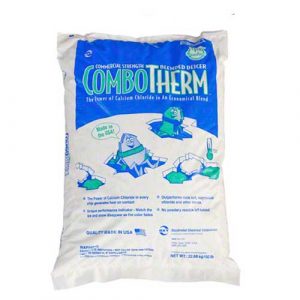 COMBOTHERM Commercial strength blended ice melt product in chip form and is composed of at least 70% calcium chloride