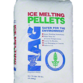 Magnesium Chloride Pellets effectively melts ice as low as -15 degrees Fahrenheit  is naturally pet friendly, melts clean without tracking